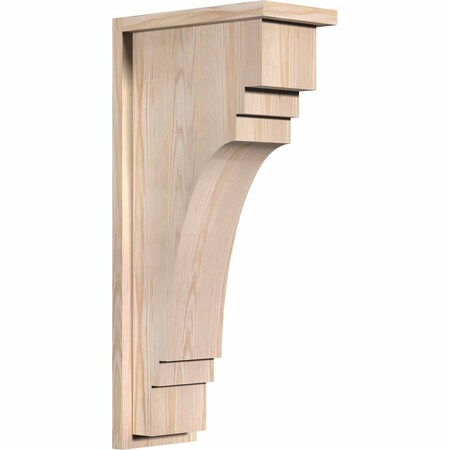 Ekena Millwork Pescadero Smooth Corbel w/Backplate, Douglas Fir, 7 1/2"W x 14"D x 30"H COR08X14X30PEC01SDF